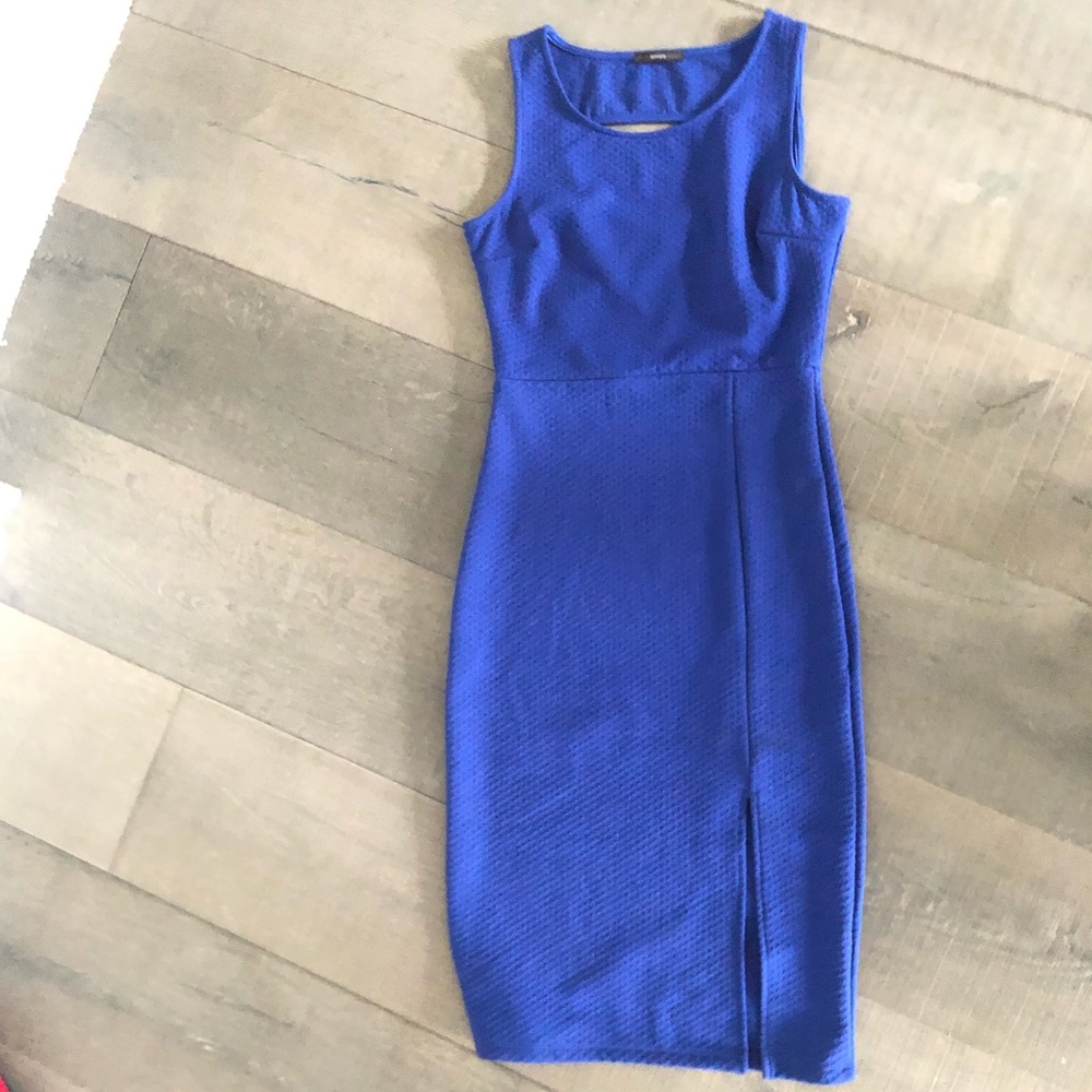 Cobalt blue bodycon dress